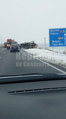 O sărăriță s-a răsturnat, între Dorobanțu și Gălbiori