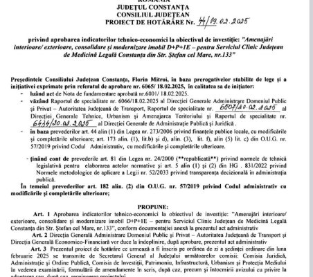 Consiliul Județean bagă 14 mil. de lei în modernizarea sediului Medicinei Legale