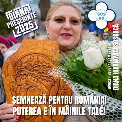 Diana Șoșoacă vrea să ajungă la Cotroceni: Strânge semnături pentru a candida la alegerile din Mai