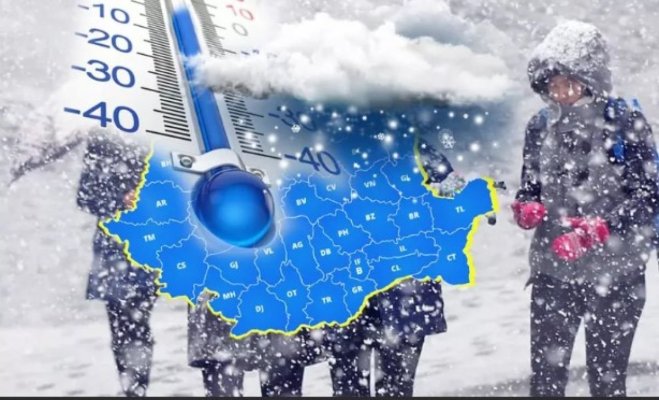 ANM anunță vreme severă în următoarele zile: Cod galben de ploi abundente, lapoviță, ninsoare și vânt puternic