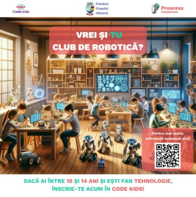 Primăria Hârșova a deschis un club de competențe digitale pentru copii