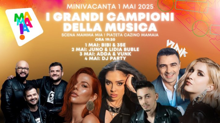 4 zile de concerte incendiare și muzică bună la Mamaia, în minivacanța de 1 Mai!
