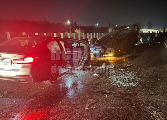 Accident grav, urmat  de scandal, pe Centura București, în față la Cosmopolis. Video