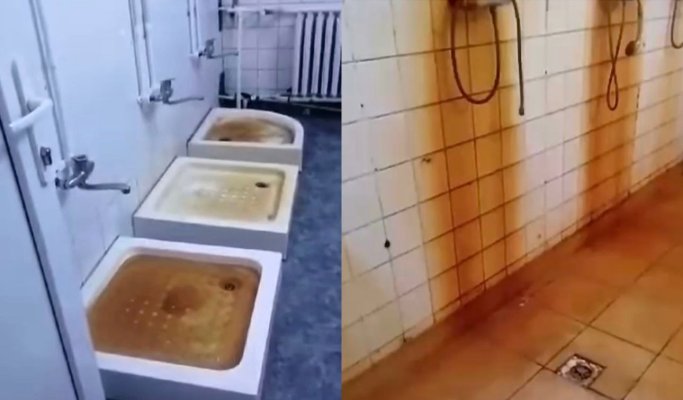 Dușurile angajaților SOCEP par desprinse dintr-un documentar apocaliptic despre igiena pierdută. Video