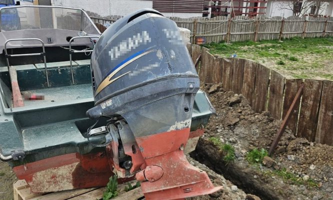 Motor de barcă furat din Suedia, în valoare de 25.000 lei, depistat de către polițiștii de frontieră 