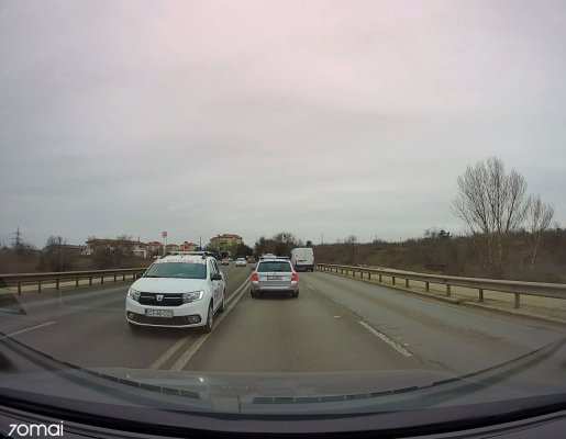 Un șofer inconștient la un pas să provoace o tragedie, la intrare în Ovidiu! Video 