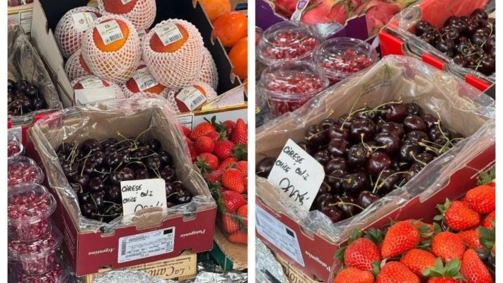 Prețurile la fructe au luat-o razna! 4 lei costă o cireașă adusă din Chile