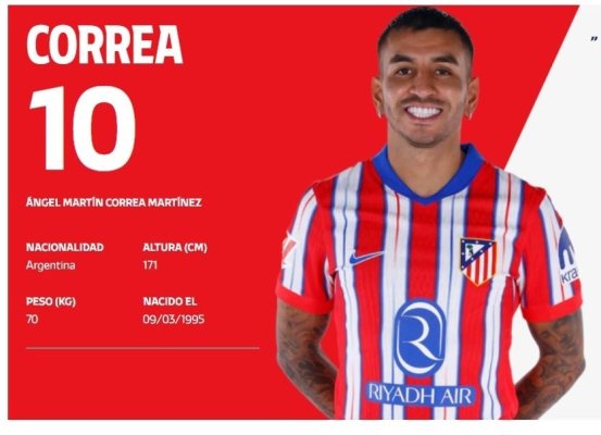 Angel Correa (Atletico Madrid) riscă o suspendare de până la 12 etape pentru insultarea arbitrului 