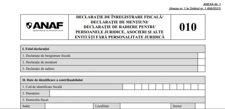 ANAF a modificat formatul pentru a include impozitul suplimentar pentru instituțiile de credit și taxa pe stâlp