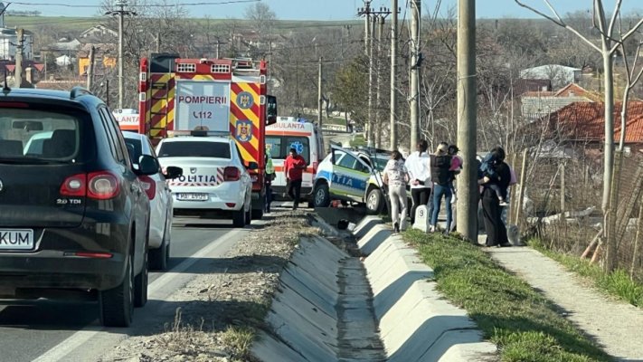 Polițist rănit în accidentul de la Săcele