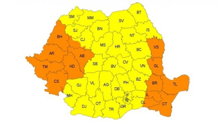 Constanța, sub cod portocaliu de vânt 