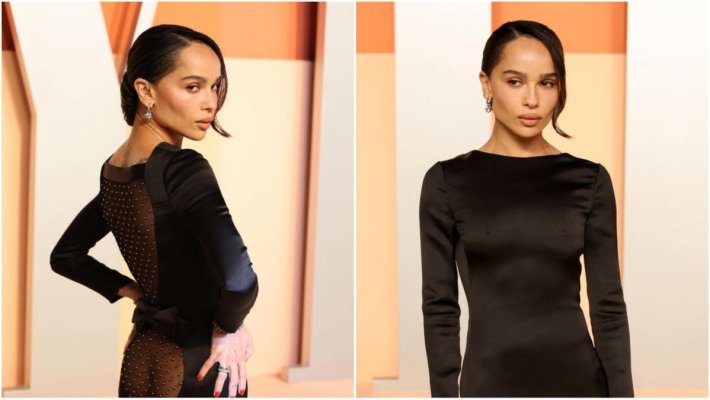 Zoë Kravitz, apariție riscantă la petrecerea Vanity Fair