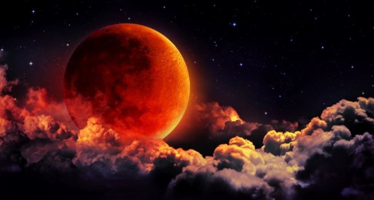 Fenomen rar pe cer, luna plină a devenit „roşie”