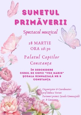 Invitație la spectacolul muzical „Sunetul primăverii” 