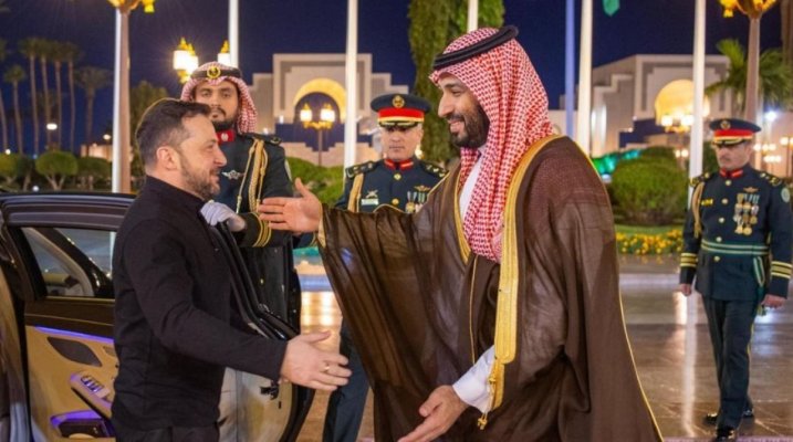 Zelenski primit cu brațele deschise de prințul moștenitor în Arabia Saudită