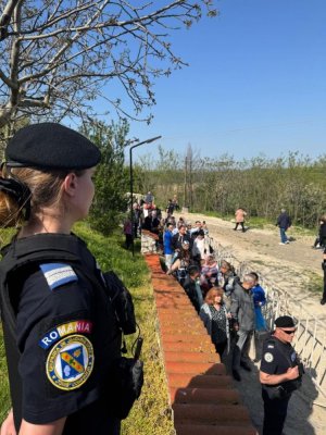 Jandarmii constănțeni asigură ordinea publică la Mănăstirea Dervent, cu ocazia sărbătorii „Izvorul Tămăduirii”