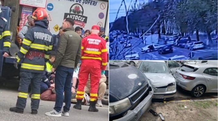 Accident grav provocat de un șofer beat în Tecuci. A lovit patru mașini și a devenit agresiv cu polițiștii