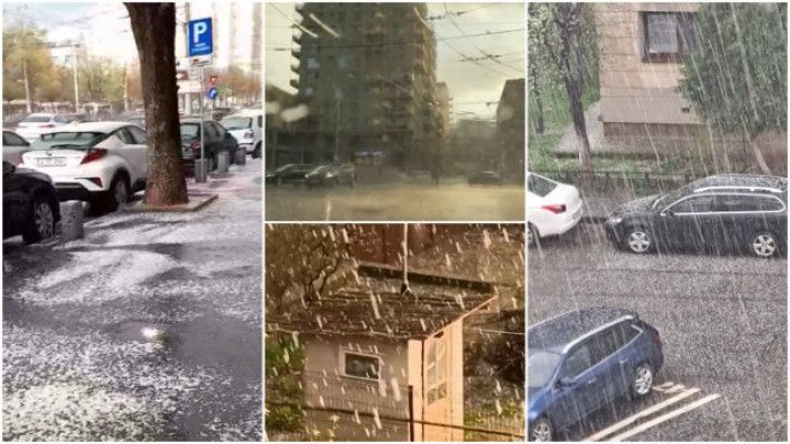 Grindina „cu soare” a făcut ravagii în București luni seară
