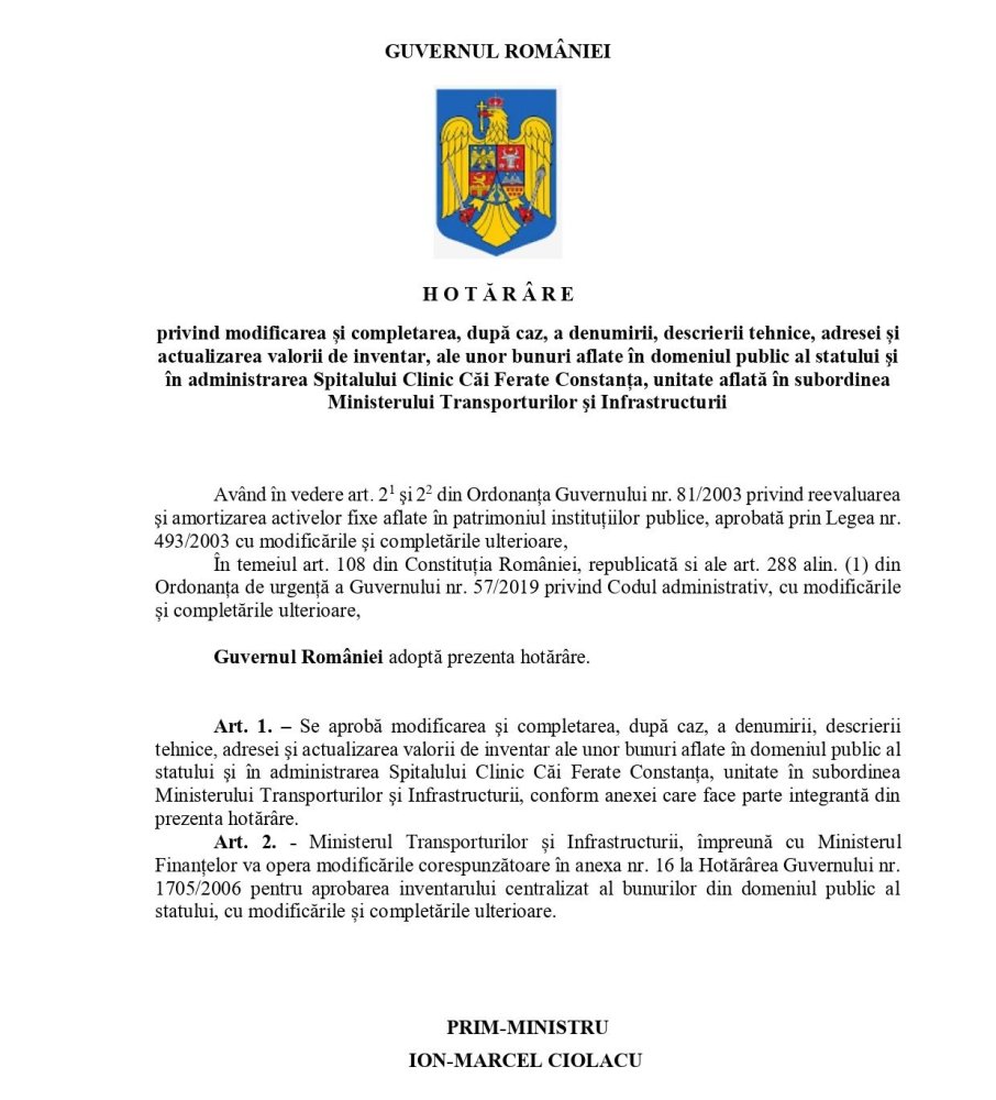 Ministerul Transporturilor vrea sa faca din Spitalul CF Constanta o afacere imobiliara?!