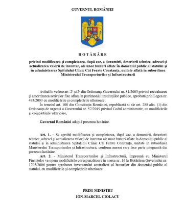 Ministerul Transporturilor vrea să facă din Spitalul CF Constanța o afacere imobiliară?!