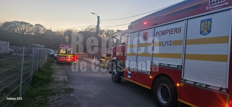 Incendiu la centrala termică a unei case din Palazu Mare. Video