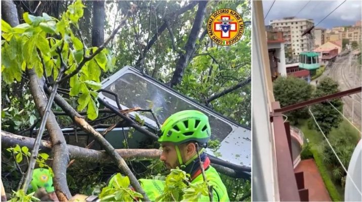 O nouă tragedie în Italia. Patru oameni au murit după ce s-au prăbușit cu telecabina
