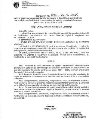 Cum și-a împărțit Chițac oamenii în Consiliile de Administrație ale unităților școlare din Constanța 