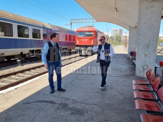 Gara Constanța, decât să o repare, mai bine să o mute. Horia Constantinescu a intrat și peste CFR-iști. Video