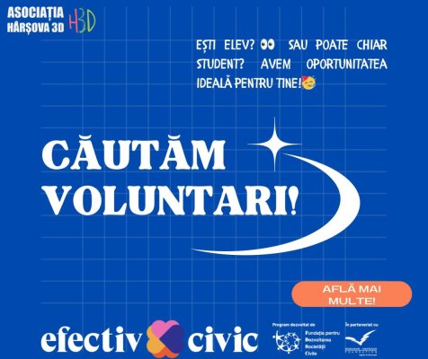 Primăria Hârșova a deschis selecția de voluntari pentru proiectul ”Hârșova Coolturală”