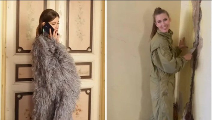Iulia Albu lucrează cot la cot cu muncitorii la casa nouă