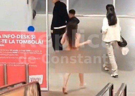 Tânăra care a alergat dezbrăcată în Vivo Mall Constanța a fost internată la Psihiatrie. Video