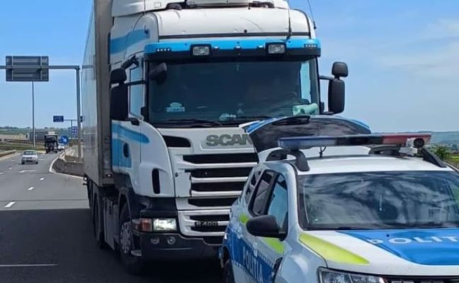 Scandal uriaș de corupție: Mai mulți polițiști au primit mită ca să lase camioanele să intre în București fără taxă