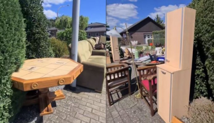 O româncă a rămas uimită de lucrurile pe care nemții le aruncă pe marginea străzii
