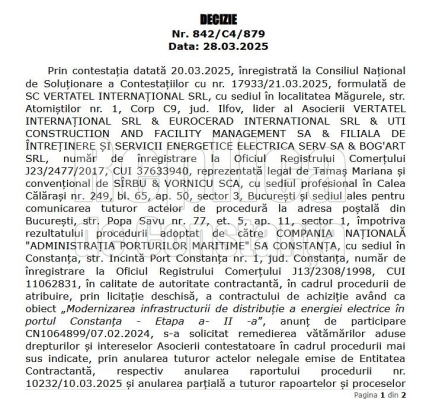 Fără precedent! Firma care a pus mâna pe 81 de mil. de euro de la Portul Constanța s-a contestat singură! 