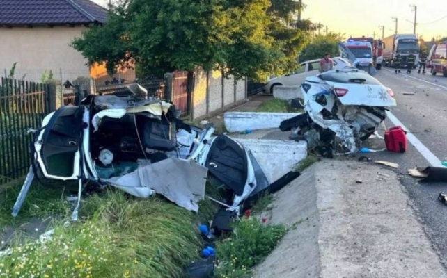 Un șofer care avea permisul suspendat s-a izbit violent de un cap de pod, pe E70