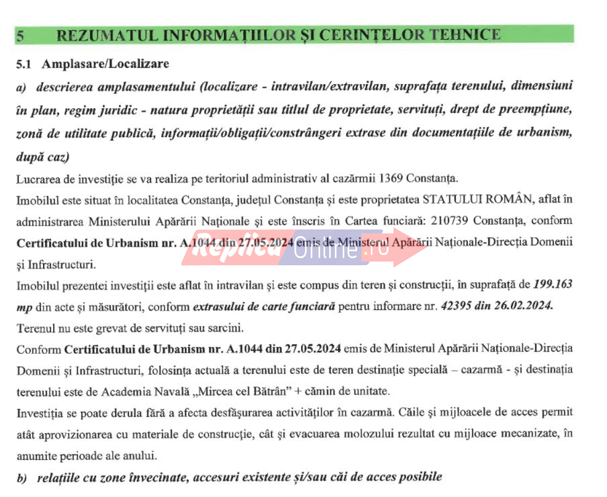 Un proiect de 42 de milioane de lei, blocat din cauza caietului de sarcini, la Academia Navala „Mircea cel Batran“ Un proiect de 42 de milioane de lei, blocat din cauza caietului de sarcini, la Academia Navala „Mircea cel Batran“