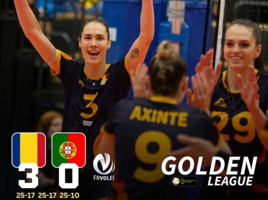 Volei feminin: România a debutat cu dreptul în Golden League, 3-0 cu Portugalia