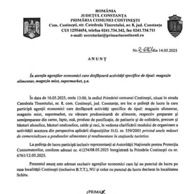 Scandal la Costinești! Primarul PSD Dumitru Jeanu vrea să închidă agenții economici, la început de sezon estival 