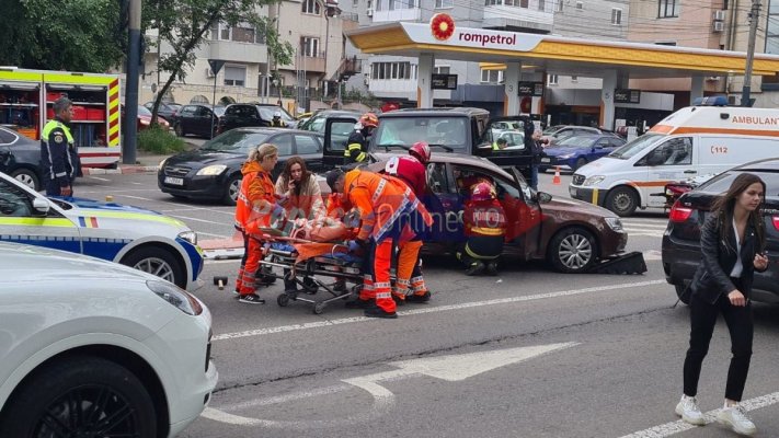 Accident rutier cu 3 victime, în zona Palatul Copiilor! Video