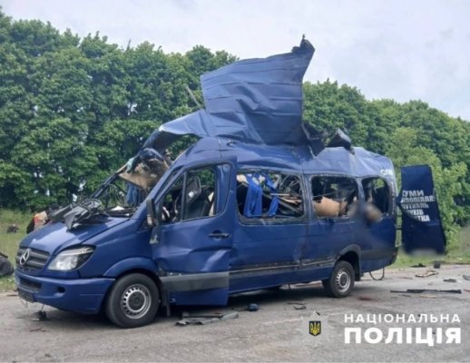 După primele negocieri de pace, Rusia a lansat un atac asupra unui microbuz plin de civili în Ucraina