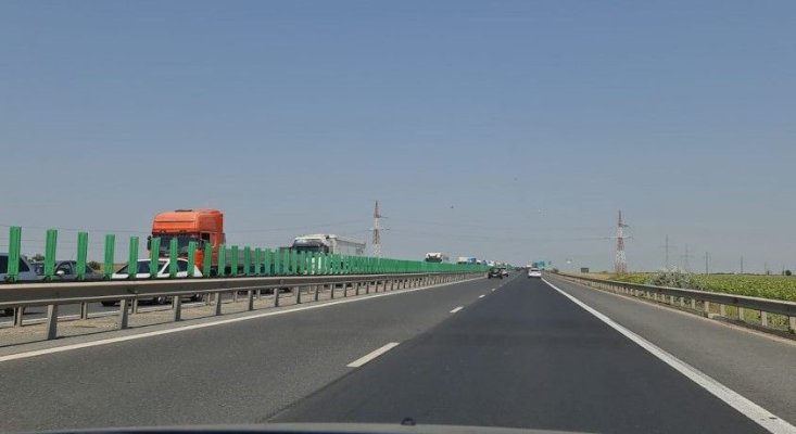 Restricții de trafic pe Autostrada Soarelui, în zona localității Medgidia, pe sensul de mers spre București