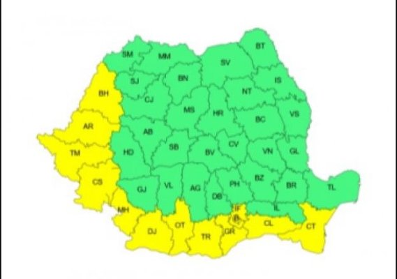 Avertizare de vreme extrem de rea: Revin ninsorile! Ploi și vijelii în aproape toată țara