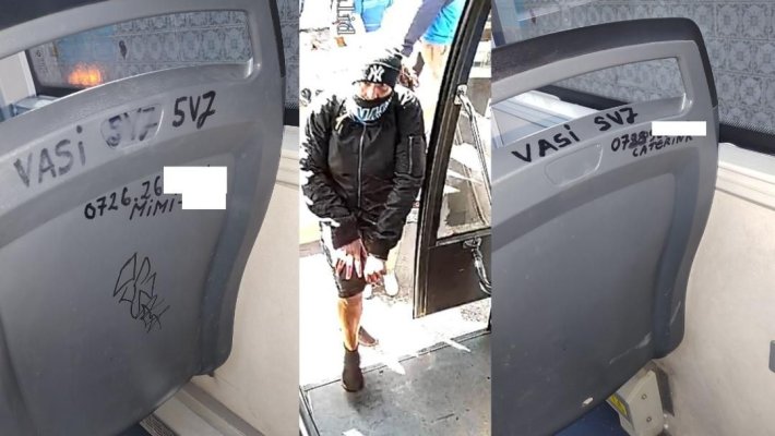 Un bărbat care a vandalizat autobuzele CT BUS este căutat de autorități. Video