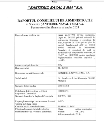 Șantierul Naval 2 Mai SA, pierderi istorice în anul 2024. Statul vrea să reînvie Șantierul Naval Mangalia prin contracte cu Armata 