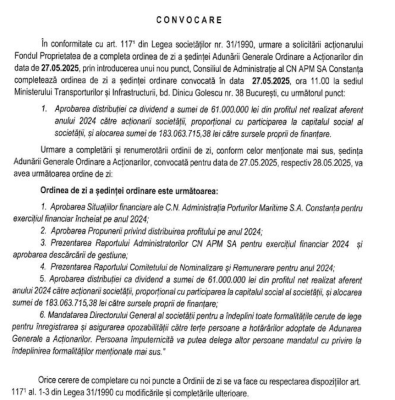 Ministerul Transporturilor va încasa dividende din profitul Portului Constanța 