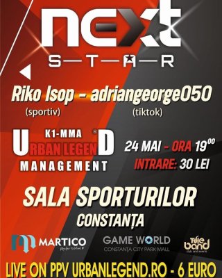 Riko Isop: Îi aștept pe toți, la  gala K1 Urban 49, la execuția live a tik-tokerului Adi Alecu 