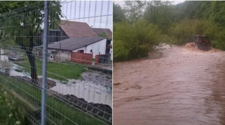 Cod roșu de inundații în Covasna. Un podeț s-a surpat. Au fost emise mesaje RO-Alert, zeci de oameni au fost evacuați