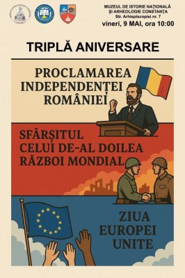 Triplă aniversare pe 9 Mai la Muzeul de Istorie Națională și Arheologie Constanța 