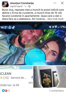 Patronul unei firme de curățenie din Constanța este acuzat că a pus pe liber o angajată fără să o plătească 
