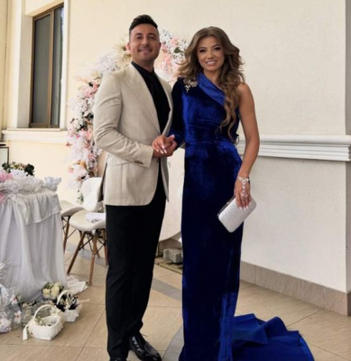 Codruța Filip a fost nașă! Cântăreața a fost superbă alături de Valentin Sanfira